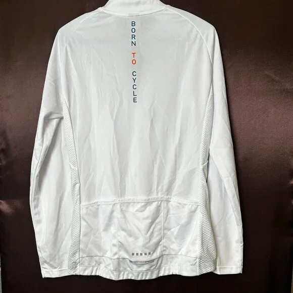 NWT Santic Light Miss Women's S-2XL White Cycling Jersey Long Sleeve Full Zip, R - Picture 9 of 11